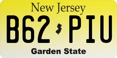 NJ license plate B62PIU
