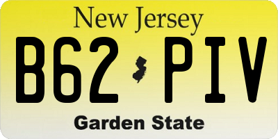 NJ license plate B62PIV
