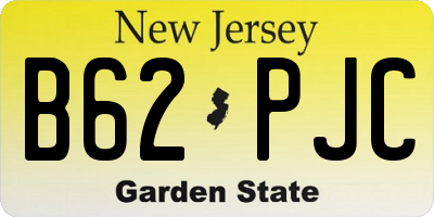 NJ license plate B62PJC