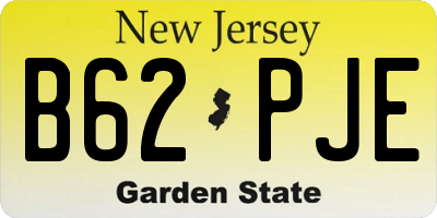 NJ license plate B62PJE