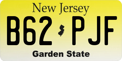 NJ license plate B62PJF