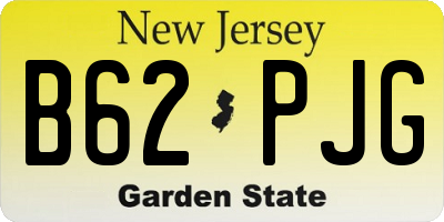 NJ license plate B62PJG