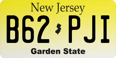 NJ license plate B62PJI