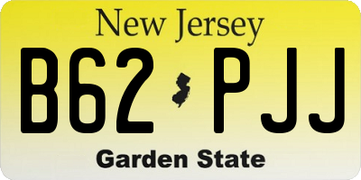 NJ license plate B62PJJ