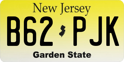 NJ license plate B62PJK