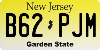 NJ license plate B62PJM