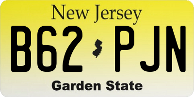 NJ license plate B62PJN