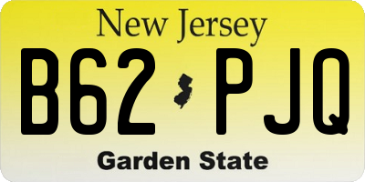 NJ license plate B62PJQ