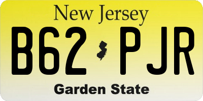 NJ license plate B62PJR
