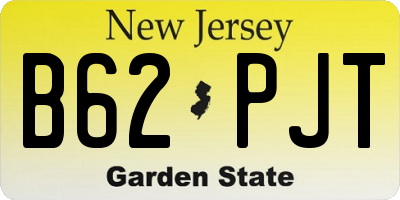 NJ license plate B62PJT