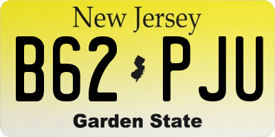 NJ license plate B62PJU