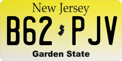 NJ license plate B62PJV