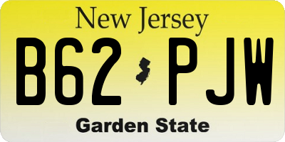NJ license plate B62PJW