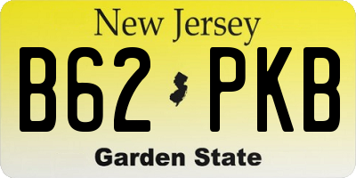 NJ license plate B62PKB