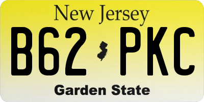 NJ license plate B62PKC