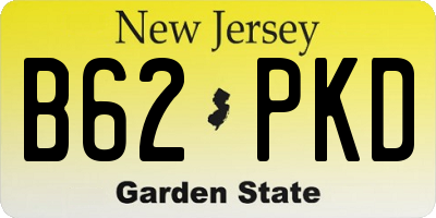 NJ license plate B62PKD