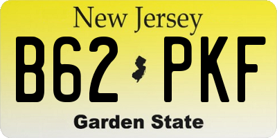 NJ license plate B62PKF