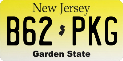 NJ license plate B62PKG