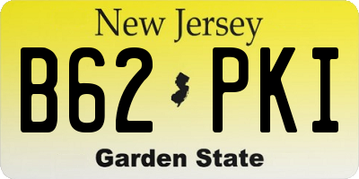 NJ license plate B62PKI