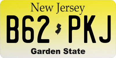 NJ license plate B62PKJ