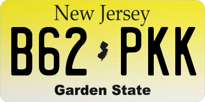 NJ license plate B62PKK