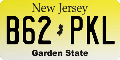 NJ license plate B62PKL