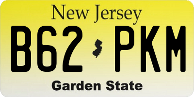 NJ license plate B62PKM