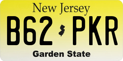 NJ license plate B62PKR