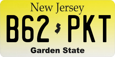 NJ license plate B62PKT