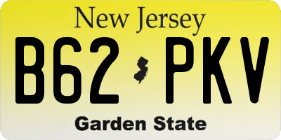 NJ license plate B62PKV
