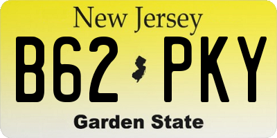 NJ license plate B62PKY