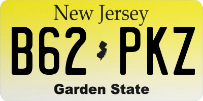 NJ license plate B62PKZ