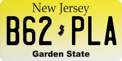 NJ license plate B62PLA