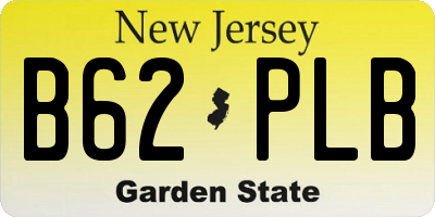 NJ license plate B62PLB