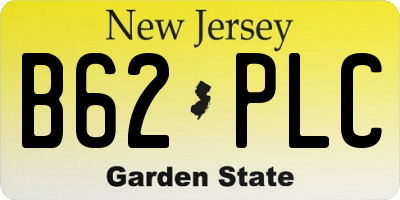 NJ license plate B62PLC