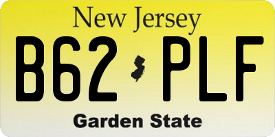 NJ license plate B62PLF