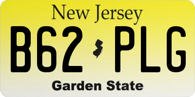 NJ license plate B62PLG