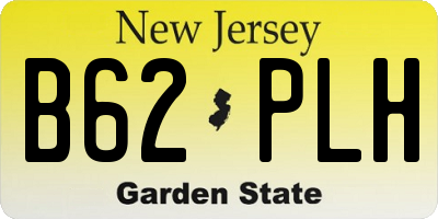 NJ license plate B62PLH