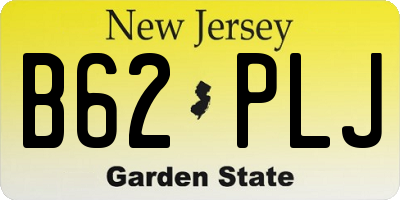 NJ license plate B62PLJ