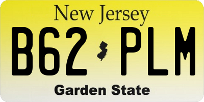 NJ license plate B62PLM
