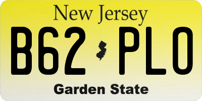 NJ license plate B62PLO