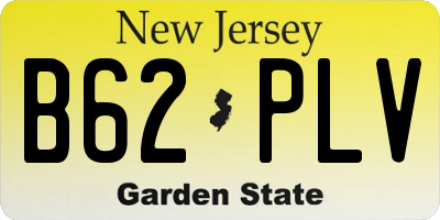 NJ license plate B62PLV