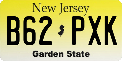NJ license plate B62PXK