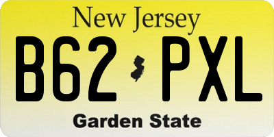 NJ license plate B62PXL