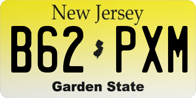 NJ license plate B62PXM