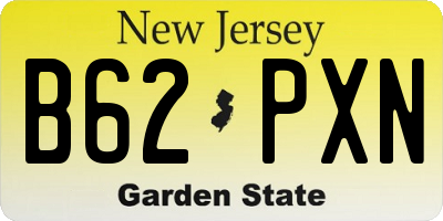 NJ license plate B62PXN