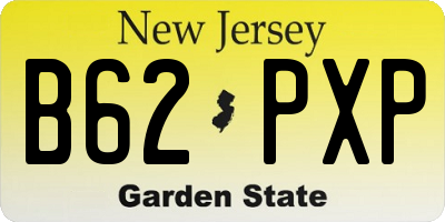 NJ license plate B62PXP