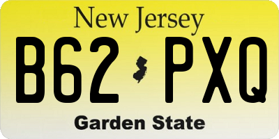 NJ license plate B62PXQ
