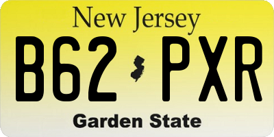 NJ license plate B62PXR