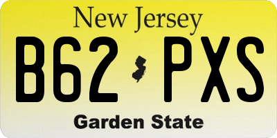 NJ license plate B62PXS